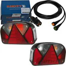 2x KNOTT HECKLEUCHTEN MULTIPOINT 2 RÜCKLEUCHTE RÜCKLICHT + 4-Meter KABEL 7-Polig Neue Ware