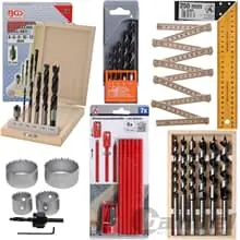 Bestpreis BGS HOLZ-BOHRER-SET SCHLANGENBOHRER HOLZKRONE FRÄSE LOCHSÄGE ZOLLSTOCK STIFT
