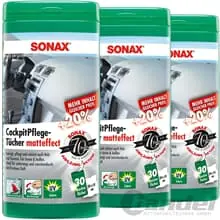 75x SONAX COCKPITPFLEGETUCH MATTEFFECT FEUCHTTÜCHER COCKPITTUCH BOX Günstig