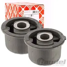 2x FEBI BUCHSE ACHSLAGER ACHSKÖRPERLAGER VORDERACHSE HINTEN für AUDI A6 C6 4F Neuheit