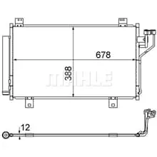 Markenprodukt MAHLE Kondensator, Klimaanlage AC 865 000S