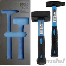 BGS WERKSTATTWAGEN-EINLAGE 1/3 FÄUSTEL- & SCHLOSSER-HAMMER 2-teilig Expressversand