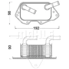 Neu MAHLE Ölkühler, Motoröl CLC 186 000S