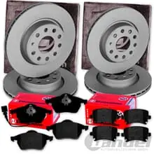 Bestpreis ZIMMERMANN BREMSSCHEIBEN + BELÄGE VORNE+ HINTEN für VW GOLF 6 GTi R AUDI S3 LEON