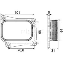 Neue Ware MAHLE Ölkühler, Motoröl CLC 111 000S