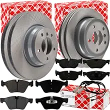 Top-Seller FEBI BREMSSCHEIBEN + BELÄGE VORNE+HINTEN passend für BMW 1er E87 E81 123d 130i