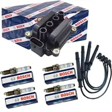 BOSCH ZÜNDSPULE + 4x BOSCH ZÜNDKERZEN+BOSCH ZÜNDLEITUNG passend für RENAULT CLIO Versand Am Gleichen Tag