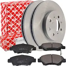 Expressversand FEBI BREMSSCHEIBEN Ø262mm + BREMSBELÄGE VORNE passend für HONDA INSIGHT JAZZ III