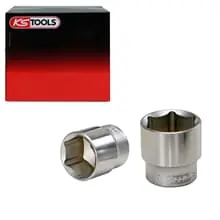KS TOOLS STECKSCHLÜSSELEINSATZ 12,0 MATT SATINIERT VERCHROMT 28mm 917.3812 Preiswert