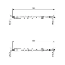 2X BOSCH BREMSSCHLÄUCHE VORNE PASSEND FÜR BMW 5 6 LINKS+RECHTS Heißes Angebot