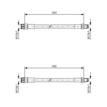 Angebot 2X BOSCH BREMSSCHLÄUCHE VORNE HINTEN PASSEND FÜR VOLVO 740 760 780 850 940 960