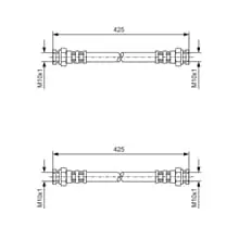 Heißes Angebot 2X BOSCH BREMSSCHLÄUCHE HINTEN PASSEND FÜR SEAT INCA VW CADDY LINKS+RECHTS