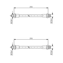 2X BOSCH BREMSSCHLÄUCHE HINTEN PASSEND FÜR VW ILTIS KAEFER LINKS+RECHTS Markenware