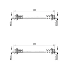 Garantierte Lieferung 2X BOSCH BREMSSCHLÄUCHE HINTEN PASSEND FÜR LINKS+RECHTS