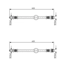 2X BOSCH BREMSSCHLÄUCHE VORNE PASSEND FÜR RENAULT MEGANE SCÉNIC LINKS+RECHTS Schneller Versand