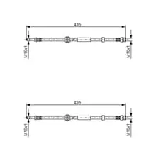 Schneller Versand 2X BOSCH BREMSSCHLÄUCHE VORNE PASSEND FÜR VOLVO C30 C70 S40 V50 LINKS+RECHTS