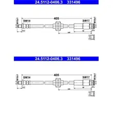 Neue Kollektion 2X ATE BREMSSCHLÄUCHE VORNE PASSEND FÜR FIAT 500X DOBLO JEEP RENEGADE OPEL
