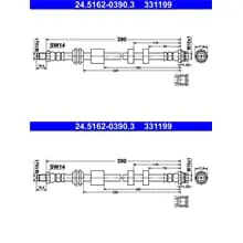 Sale 2X ATE BREMSSCHLÄUCHE VORNE PASSEND FÜR FORD GALAXY MONDEO S-MAX VOLVO S60 S80