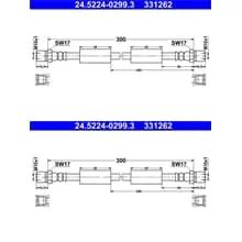2X ATE BREMSSCHLÄUCHE VORNE PASSEND FÜR VW LT LINKS+RECHTS Saisonangebot