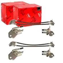 2X TRW BREMSSCHLÄUCHE HINTEN MITTE PASSEND FÜR FORD TOURNEO TRANSIT LINKS+RECHTS Online Kaufen