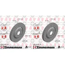 2x ZIMMERMANN FORMULA Z BREMSSCHEIBEN 355mm GELOCHT VORNE passend für OPEL ASTRA Echt