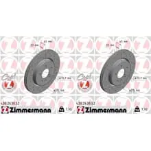 Geprüft 2x ZIMMERMANN SPORT BREMSSCHEIBEN 315mm GELOCHT HINTEN passend für OPEL INSIGNIA