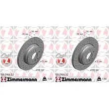 Zertifiziert 2x ZIMMERMANN SPORT BREMSSCHEIBEN 330mm GELOCHT HINTEN passend für BMW 3 4