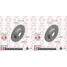 Neuheit 2x ZIMMERMANN SPORT BREMSSCHEIBEN 282mm GELOCHT HINTEN passend für AUDI A3 Q3 SE