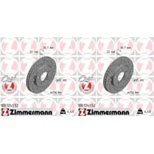 2x ZIMMERMANN SPORT BREMSSCHEIBEN 256mm GELOCHT HINTEN passend für AUDI A3 TT SE Online Kaufen