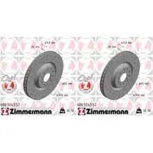 Expressversand 2x ZIMMERMANN SPORT BREMSSCHEIBEN 340mm GELOCHT VORNE passend für AUDI A3 Q2 Q3