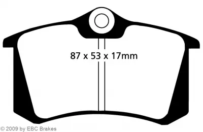 EBC-Bremsbeläge, Blackstuff, Achssatz, HA, VW Golf 4 GTI R32, Ø 256 mm Highlight