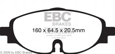 Markenware EBC-Bremsbeläge, Blackstuff, Achssatz, VA, Audi A3, Skoda Superb, VW Golf