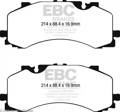 EBC-Bremsbeläge, Yellowstuff, Achssatz, VA, Audi A6, A7, VW Touareg Echt