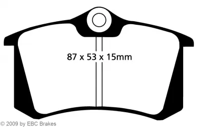 EBC-Bremsbeläge, Yellowstuff, Achssatz, HA, Audi, Citroen, Renault, Peugeot, Seat, Skoda, VW Wochenendangebot