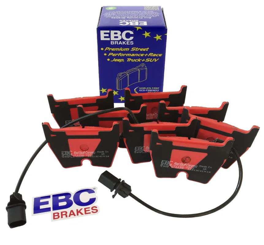 Expressversand EBC-Bremsbeläge, Redstuff Ceramic, Achssatz, VA, Audi RS4, RS5, R8, Lamborghini Gallardo